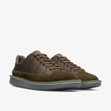 Camper Formiga Casual Shoes Green / Dark Brown - Mens Singapore DFVLEE-263